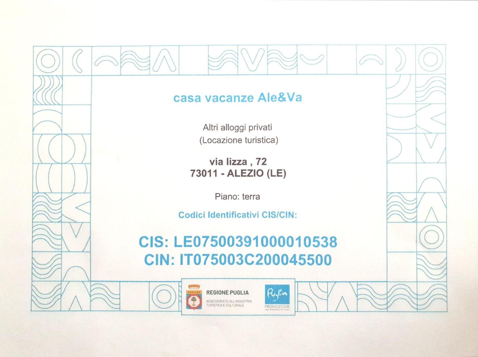 Casa Vacanze Ale&Va Alezio Bagian luar foto